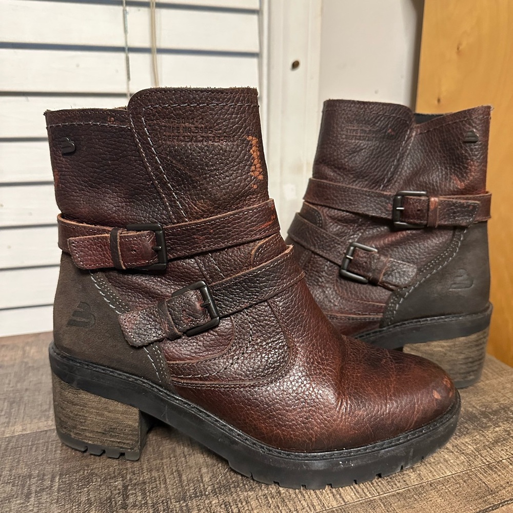 Bull Boxer Brown Leather Heeled Boots